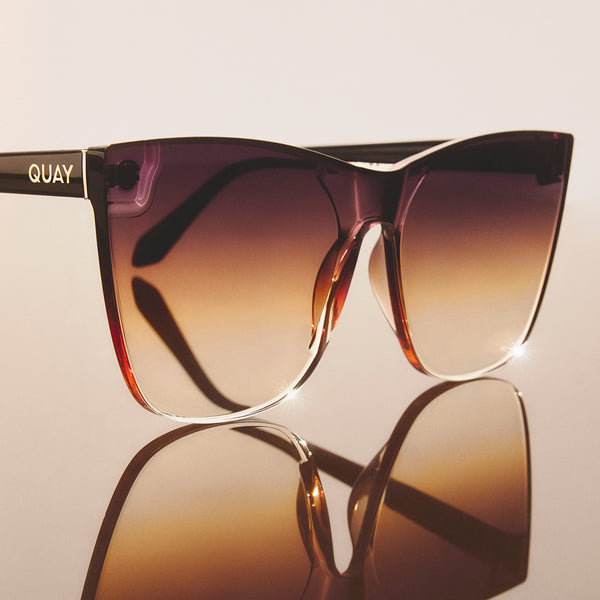 Quay COME THRU Oversize Cat Eye Sunglasses For Women SALE
