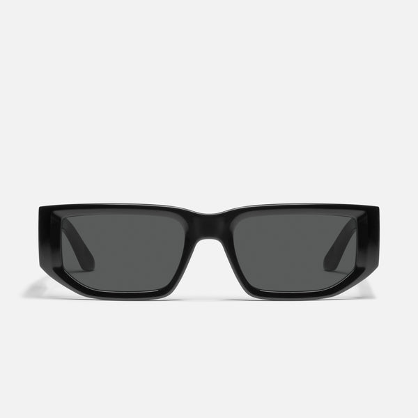 quay GOOD TIME Narrow Rectangle Sunglasses in Black