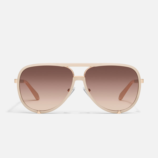quay HIGH PROFILE Large Aviator Frame Sunglasses SALE