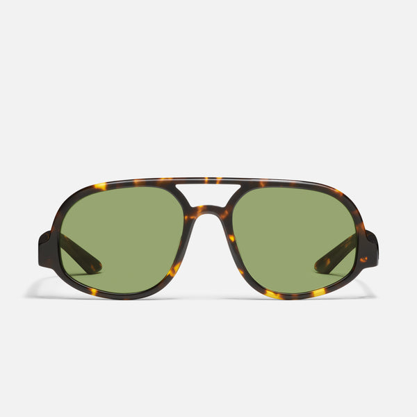 Quay JET SET Tinted 70s Inspired Plastic Aviator Sunglasses