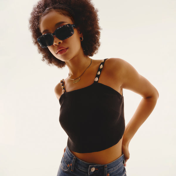Quay KARMA Ladies Rectangle Sunglasses With Narrow Frame SALE