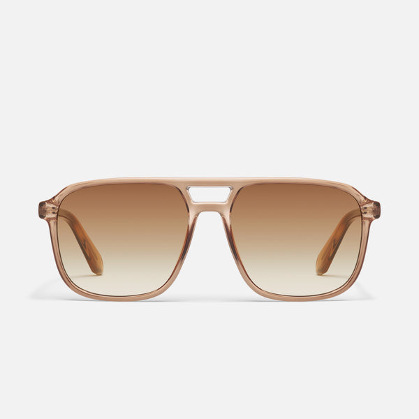 Quay ON THE FLY Square Aviator Sunglasses With Plastic Frame