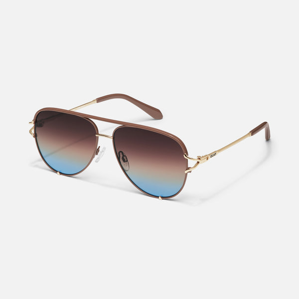quay HIGH KEY TWIST Metal Aviator Sunglasses SALE