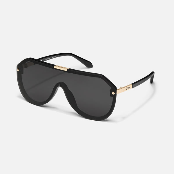 Quay SHOWBIZ Wide Frame Rimless Shield Sunglassesv