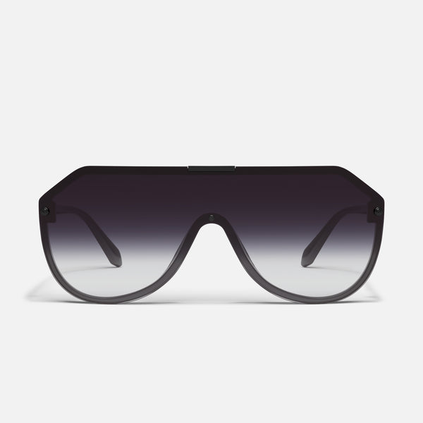 Quay SHOWBIZ Wide Frame Rimless Shield Sunglassesv