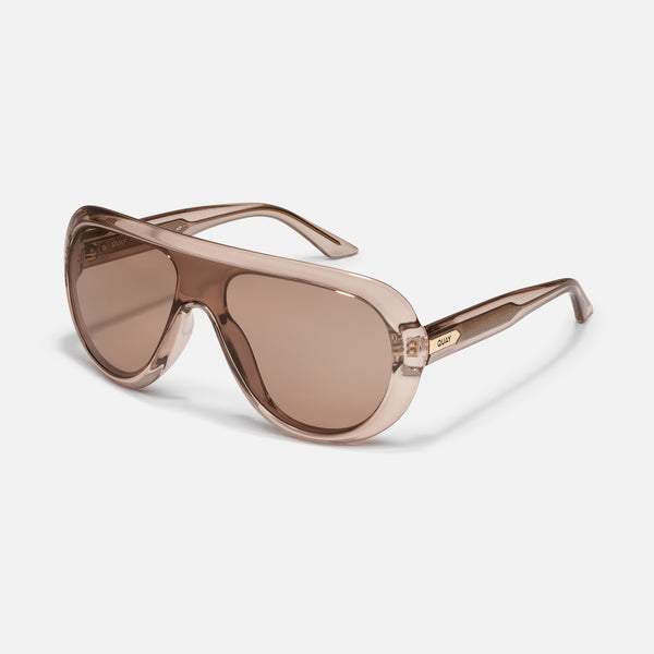 Quay SET LIST - High-Fashion Womens Aviator Sunglasses With Shield Lens