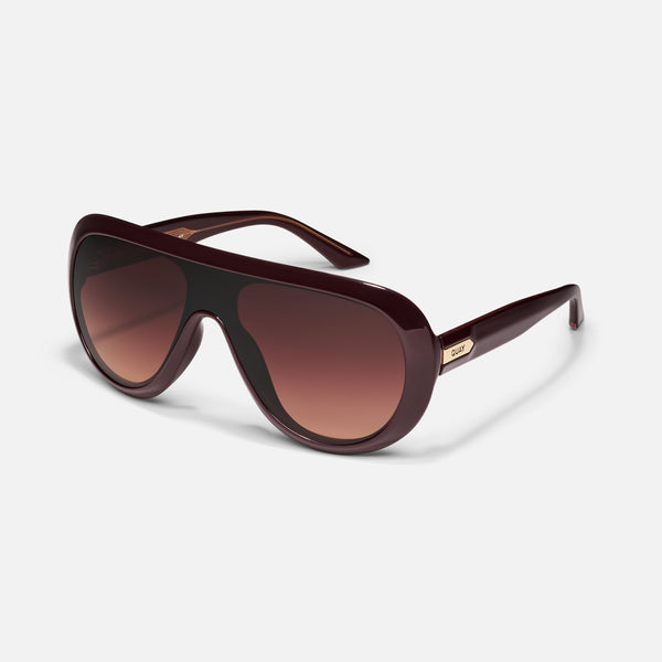 Quay SET LIST - High-Fashion Womens Aviator Sunglasses With Shield Lens