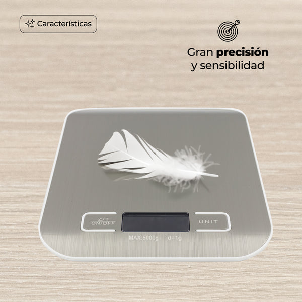 Queen Sense Bascula Digital Multifuncional De Acero Inoxidable Ideal Para Cocina Y Joyería Capacidad 1g A 5kg