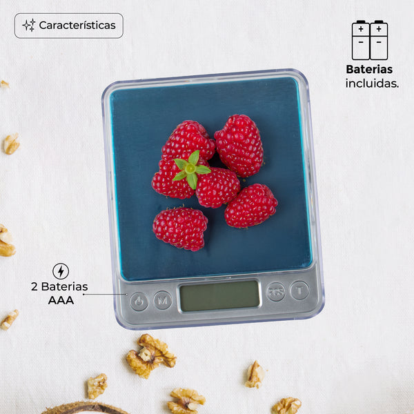Queen Sense Báscula Gramera 500g/0.01g Digital Precisión Tara Unidades