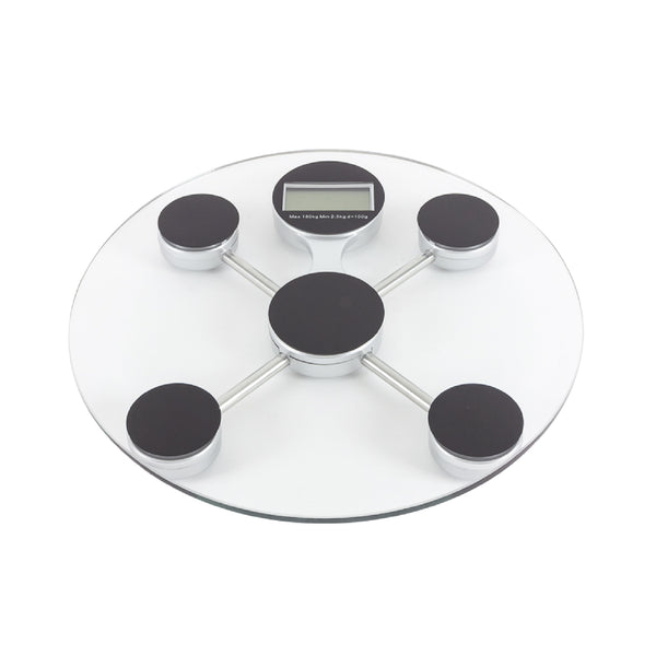 queen sense Báscula Personal Digital De Vidrio Templado Circular capacidad de 180 Kg