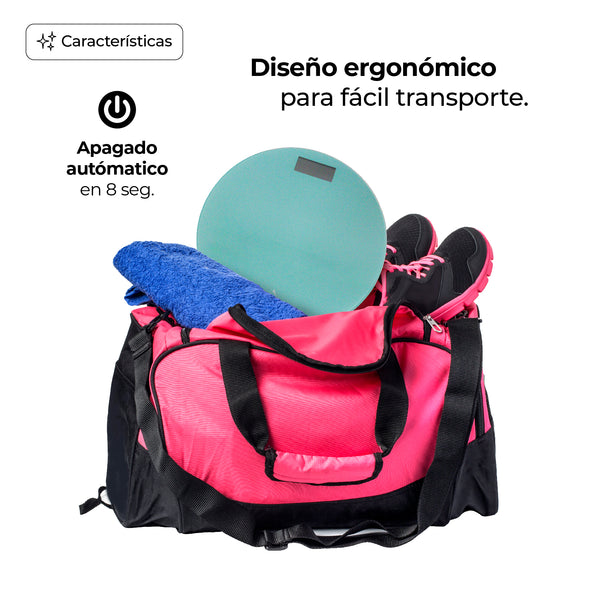 Queen Sense Báscula Personal Digital Vidrio Templado 180kg Baterias