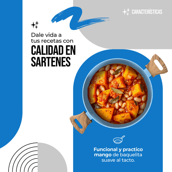 Queen Sense Batería De Cocina 6 Piezas Revestimiento De Mármol Lovecook