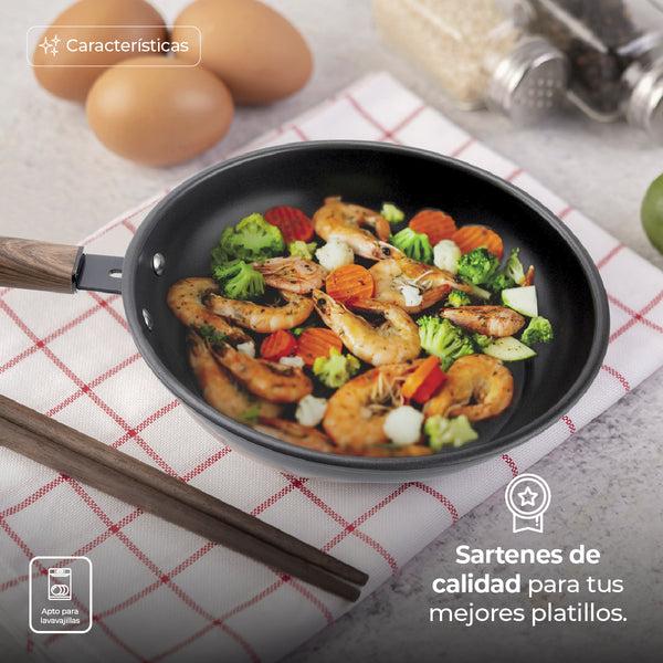 Queen Sense Bateria De Cocina Recubrimiendo De Carbón Antiadherente 10pz