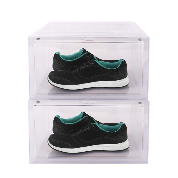 Queen Sense Caja De Zapatos Apilable Ancha Magnetica