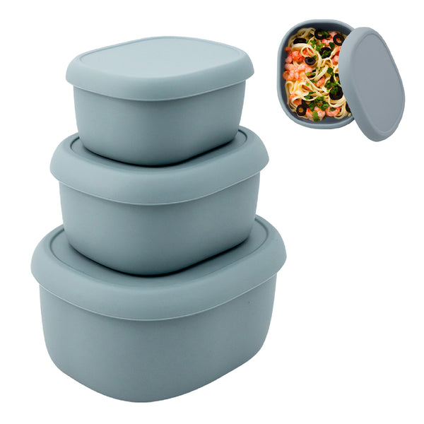 queen sense Contenedores De Silicona Almacenamiento De Alimentos 3pz