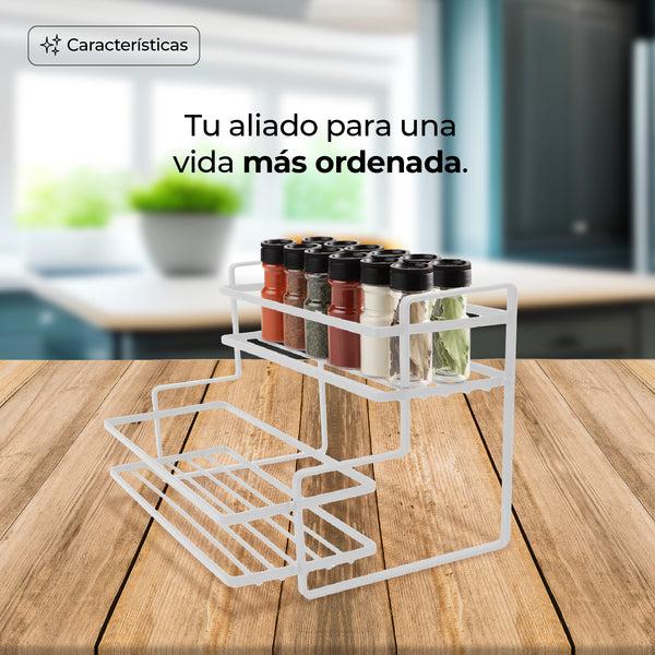 Queen Sense Estante Organizador Metálico Condimentos O Multiuso Cocina