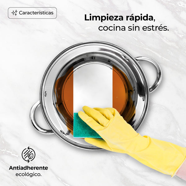 Queen Sense Juego De Cocina Acero Inoxidable 12 Pz Queen Sense