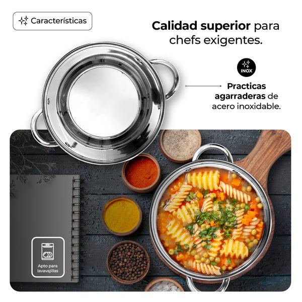 Queen Sense Juego De Cocina Acero Inoxidable 12 Pz Queen Sense