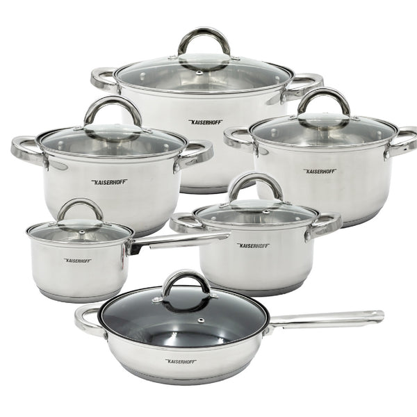 queen sense Juego De Cocina Acero Inoxidable 12 Pz Queen Sense