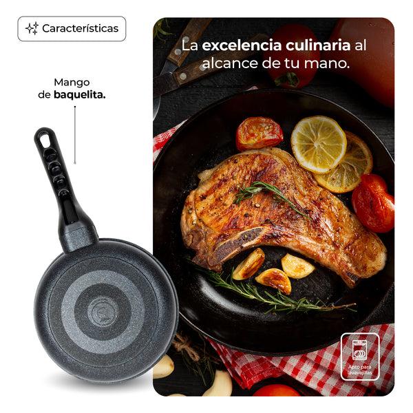 Queen Sense Juego De Sartenes Mármol Y Utensilios Antiadherentes 9 Pz