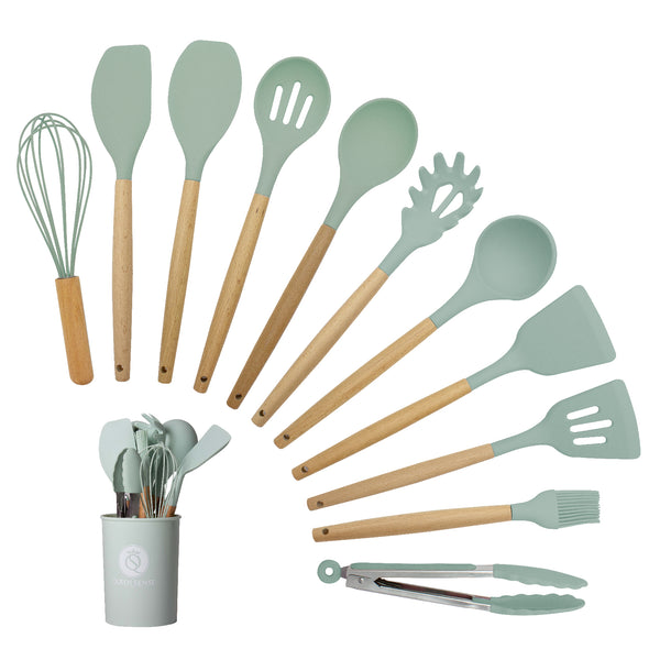 queen sense Juego de Utensilios de Silicon 12 Piezas