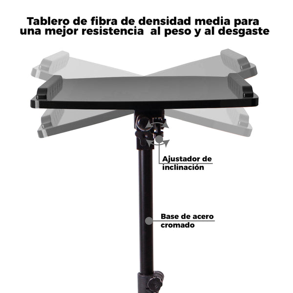 Queen Sense Mesa P/Laptop Grande C/Division C/Patas Cir