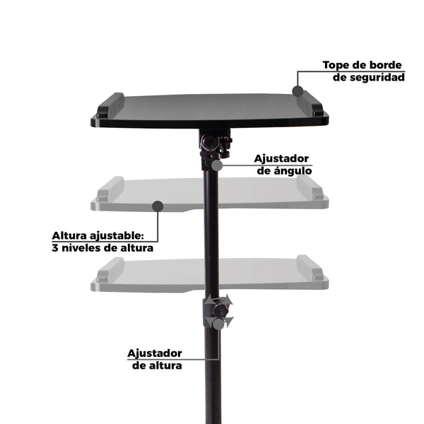 Queen Sense Mesa P/Laptop Grande C/Division C/Patas Cir