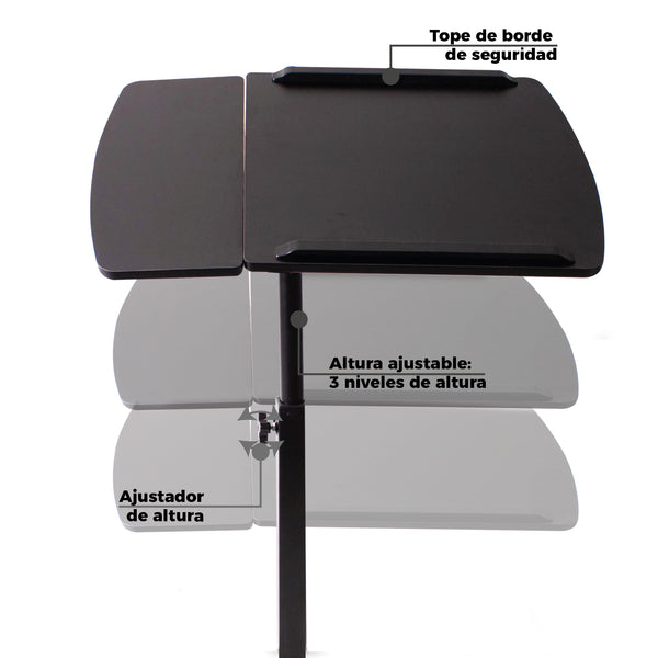 Queen Sense Mesa P/Laptop Grande C/Division C/Patas Cuadradas