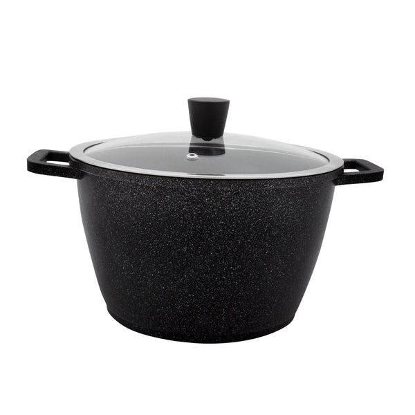 queen sense OLLA ALTA 24CM CON RECUBRIMIENTO DE MÁRMOL ANTIADHERENTE