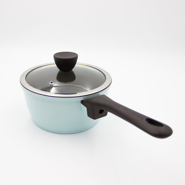 Queen Sense Olla Cerámica Térmica C/Tapa IH Azul 18 Cm