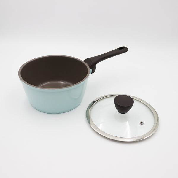 Queen Sense Olla Cerámica Térmica C/Tapa IH Azul 18 Cm