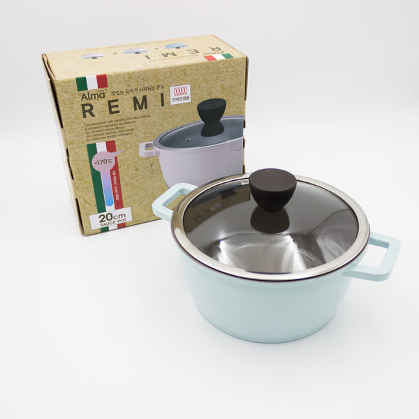 queen sense Olla Cerámica Térmica c/Tapa IH Azul 20 Cm