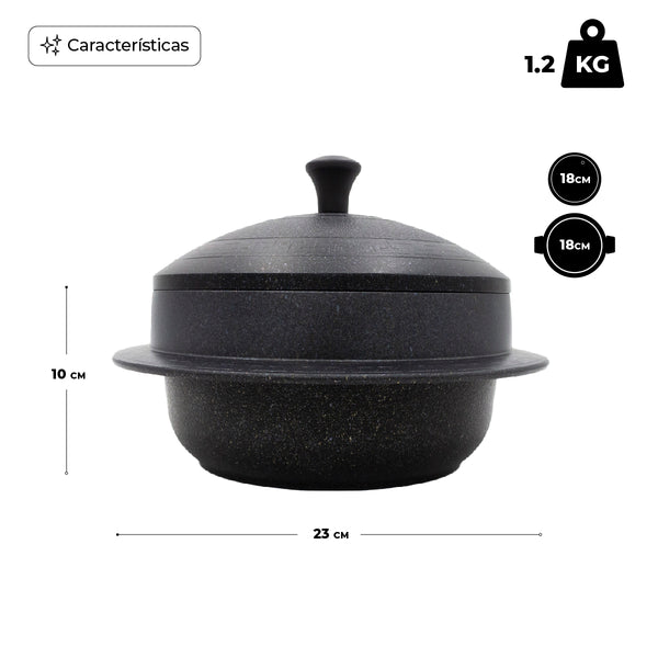 Queen Sense Olla Horno Tradicional Coreano De Mármol 18cm