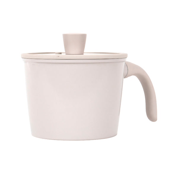 queen sense Olla Posillo De Cerámica Antiadherente Rosa Con Tapa 16 Cm