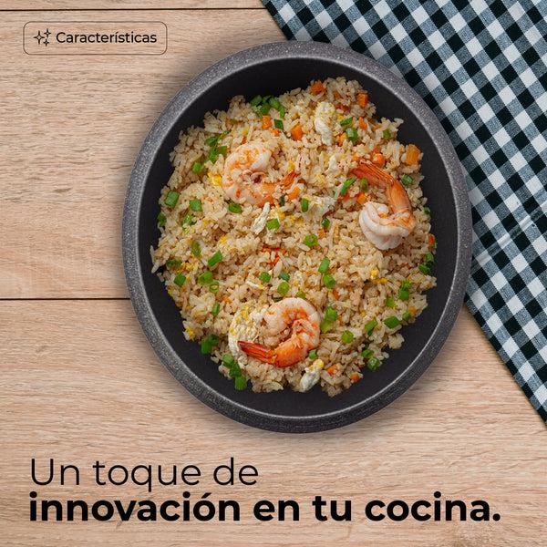 Queen Sense Olla Tipo Horno Coreano 24cm Mármol Inducción Tapa