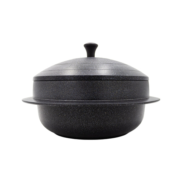queen sense Olla Tipo Horno Coreano 24cm Mármol Inducción Tapa