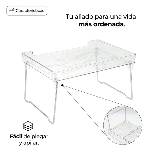 Queen Sense ORGANIZADOR COSMETICO 2 NIVELES TRANSPARENTE
