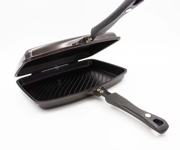 Queen Sense Parrilla Doble Grill Diamante Negro 28 Cm