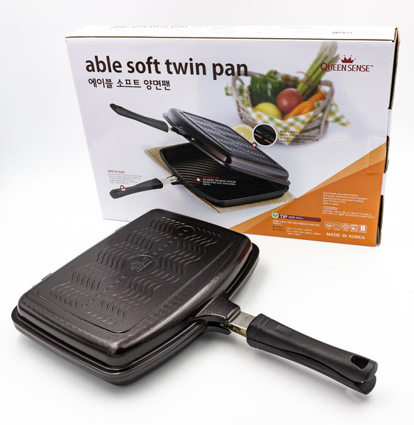 queen sense Parrilla Doble Grill Diamante Negro 28 Cm