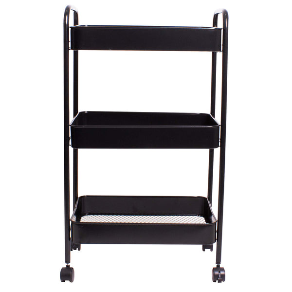 queen sense Carrito 3 Niveles con Estantes Bordes