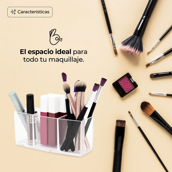Queen Sense Contenedor Acrilico 3 Secciones