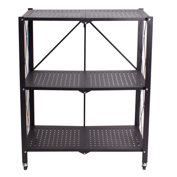 queen sense Estante Plegable de 3 Niveles Metal
