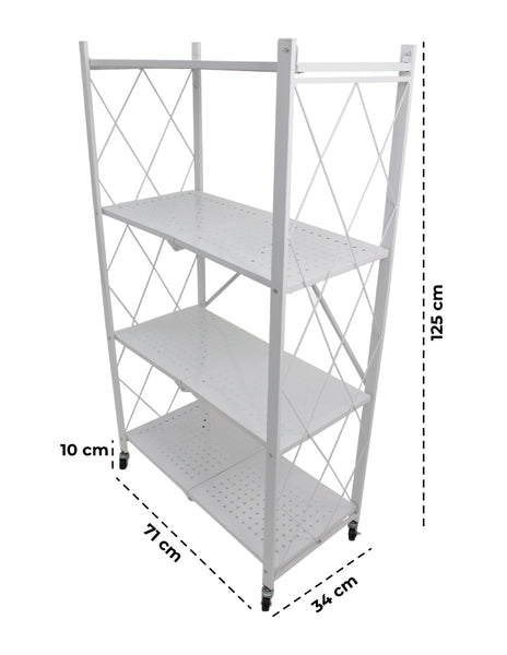 Queen Sense Estante Plegable De 4 Niveles Metal
