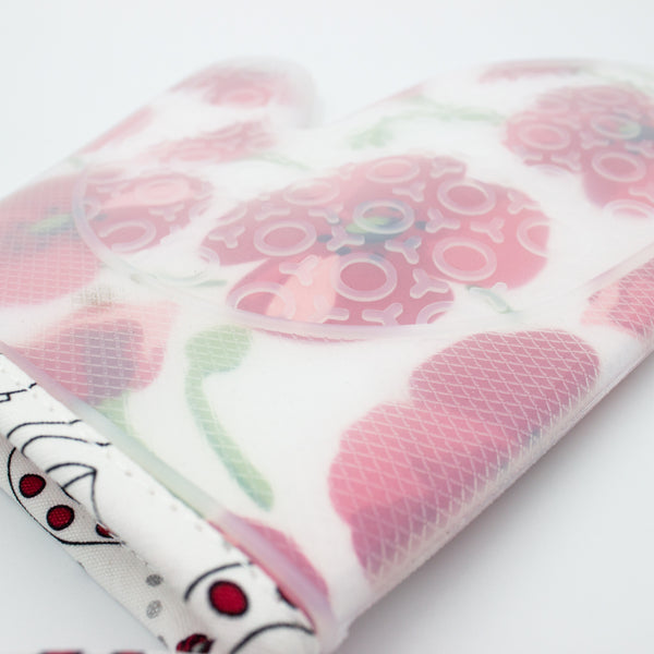 Queen Sense Guante De Silicon Con Tela Mod. Floral