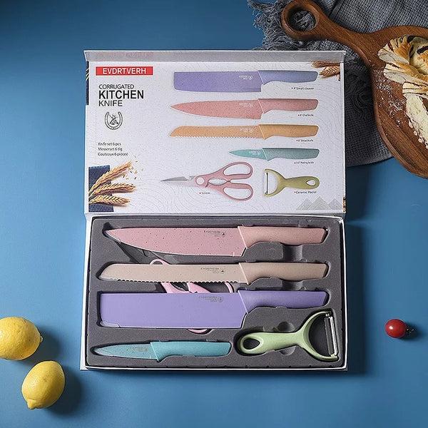 Queen Sense JUEGO CUCHILLOS CERAMICA 6 PZAS