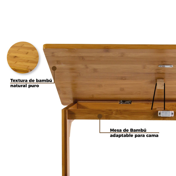 Queen Sense MESA BAMBU PARA LADO DE CAMA