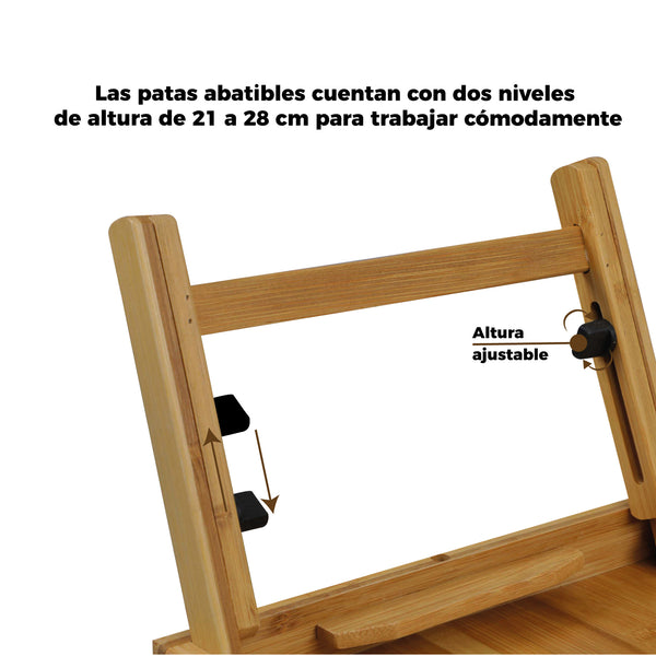 Queen Sense Mesa Para Laptop De Bambu