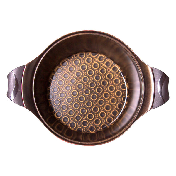 Queen Sense Olla Cerámica C/Tapa Rojo Desvan 28 Cm