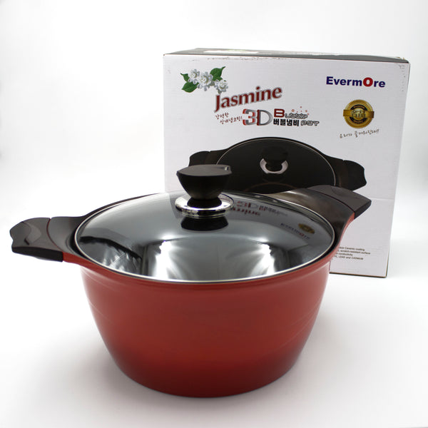 queen sense Olla Cerámica c/Tapa Rojo Desvan 28 Cm