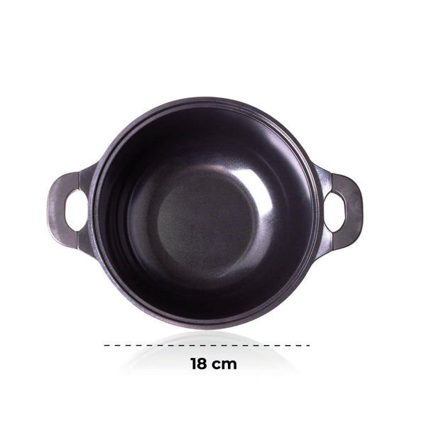 queen sense Olla Cerámica Venice C/Tapa Negra